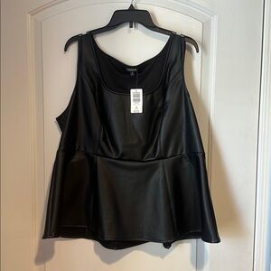 Torrid Black Faux Leather Top